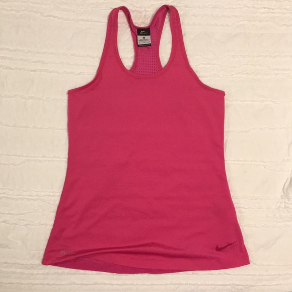 Hot Pink Nike Dri-Fit Tank Top - Picture 1 of 5